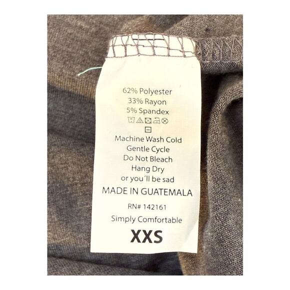 NEW LuLaRoe‎ Julia Dress XXS Gray Knee Length Form-Fitting Raglan Sleeves NWT - Picture 6 of 6